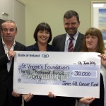 Gill Family cheque presentation to Kay Connolly & John Hickey