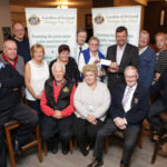 The Garden of Ireland Vintage Club present the cheque of the proceeds from the Tom Kennedy Memorial Car Show to St Vincents Foundation: Eileen Kennedy presents the cheque to John Hickey CEO